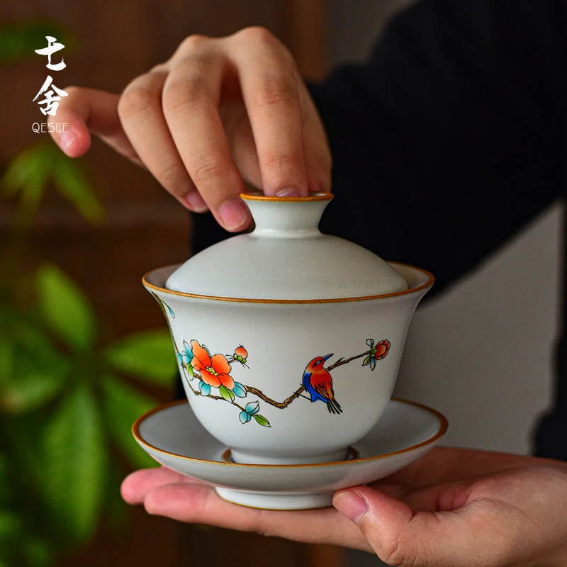 

Ru большая чайная чаша с крышкой, чайный набор кунг-фу