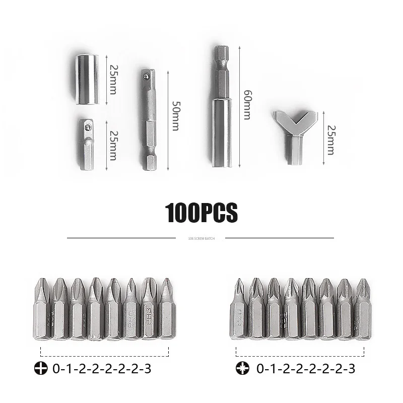 Набор отверток с шестигранной ручкой 100 шт. набор измерителем цветения сливы