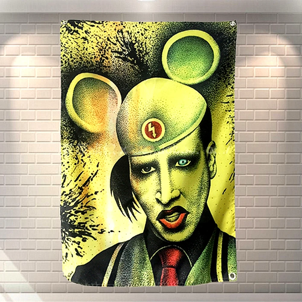 Постер музыкальный рок-н-ролл певец водонепроницаемый тканевый рисунок Флаг