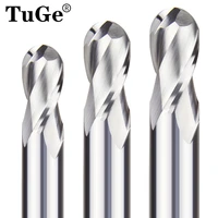 tuge milling cutter hrc55 cnc tools ball head end mills carbide tungsten milling cutter shank 6 8 10 12mm for wood aluminum