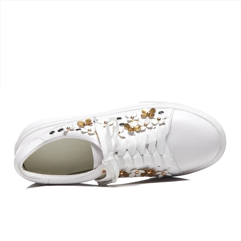 Женские кроссовки из натуральной кожи Taoffen повседневные Мягкие размеров 34-40