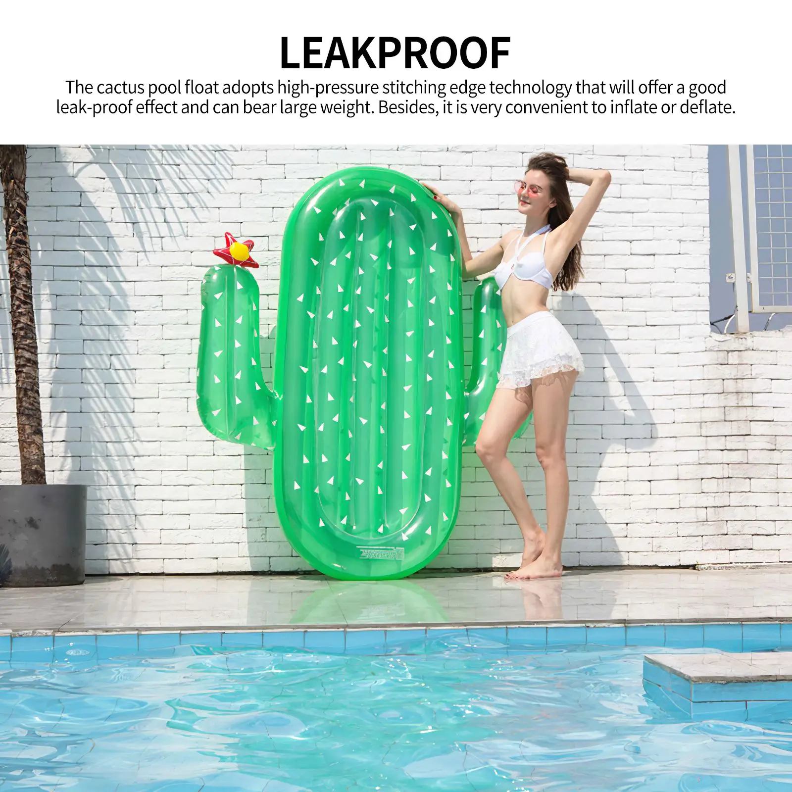Кактус плавающая ПВХ герметичная надувная кровать для улицы плавательный