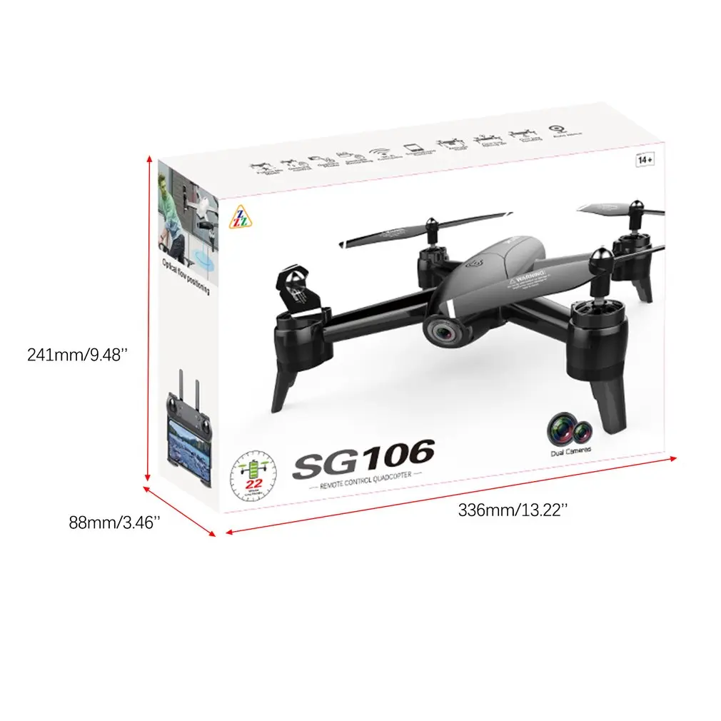 SG106 RC Дрон игрушка с 720/1080 P/4 k Dual 2,4G FPV WiFi широкоугольная камера с гравитационным зондированием Трансмиссия квадрокоптера в реальном времени Дрон