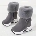 Женские зимние ботинки, женская обувь, зимние плюшевые теплые ботинки на внутренней платформе, женские модные ботинки на молнии по щиколотку, женские ботинки