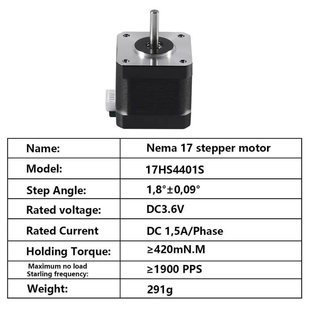 3D принтер двигатели Nema17 шаговый двигатель 42BYGH 1 8 градусов 40 мм 1.5A (17HS4401S) 42N. См 4