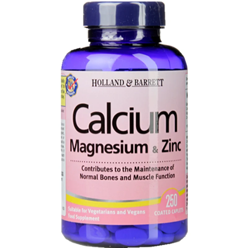 

Free shipping Calcium Magnesium & Zinc 250 capsules Contributes to the Maintenance of Normal Bones and Muscle Function