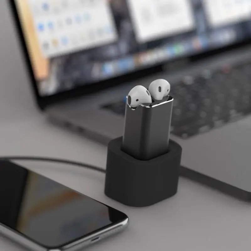 Алюминиевые наушники настольная USB Зарядка адаптер док-станция держатель Подставка для Airpods