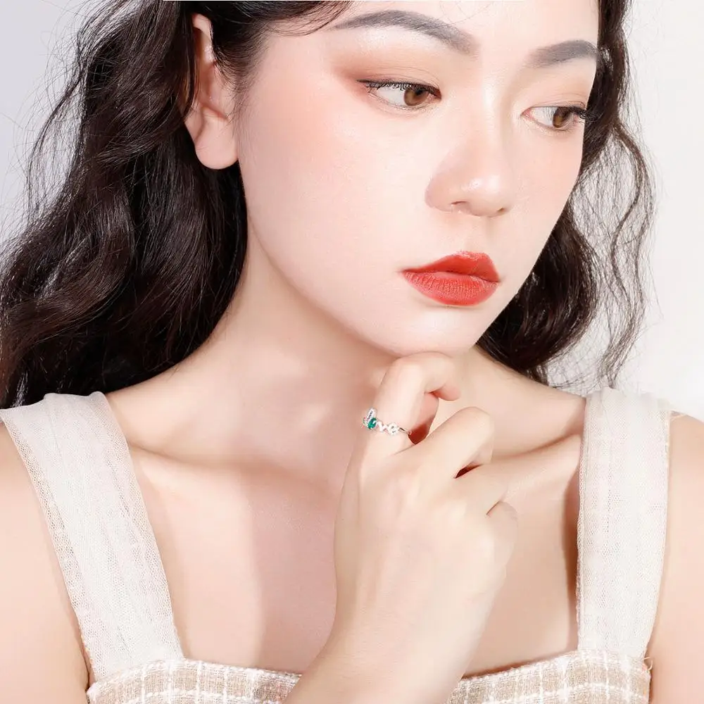 Gemb's BALLET натуральный зеленый агат камень кольца серебряное кольцо для