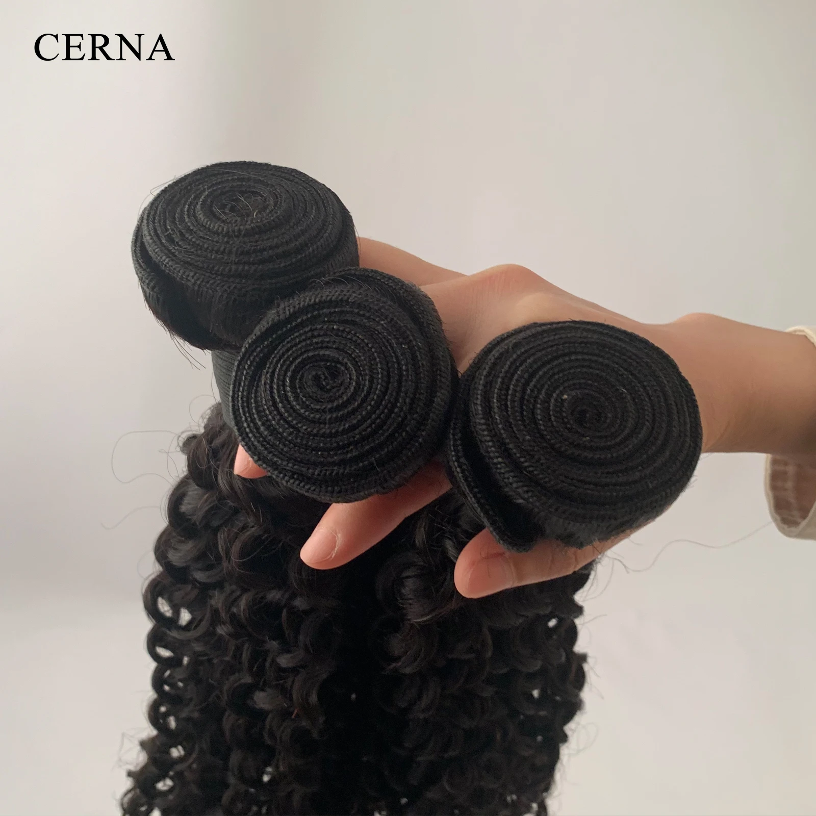 Cerna Кудрявые Волнистые 32 34 36-дюймовые пряди человеческих волос натуральные