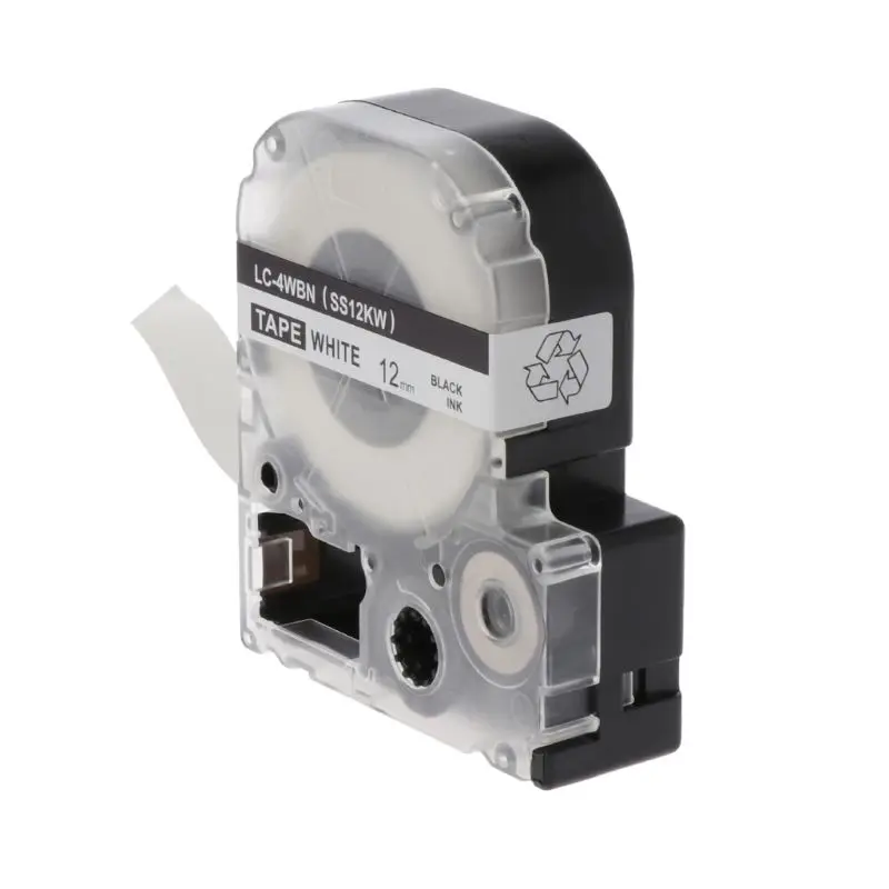 

Black on White Label Tape Compatible Epson Label Tapes 12mm For LW-300 LW-400