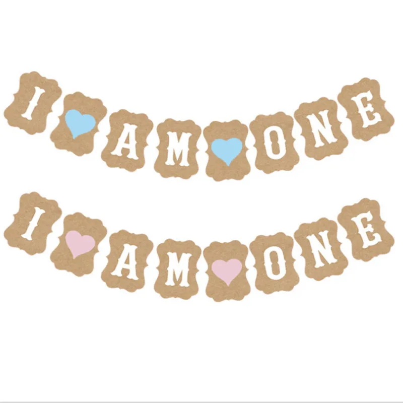 1 комплект детский первый день рождения синий розовый баннерный стул один год