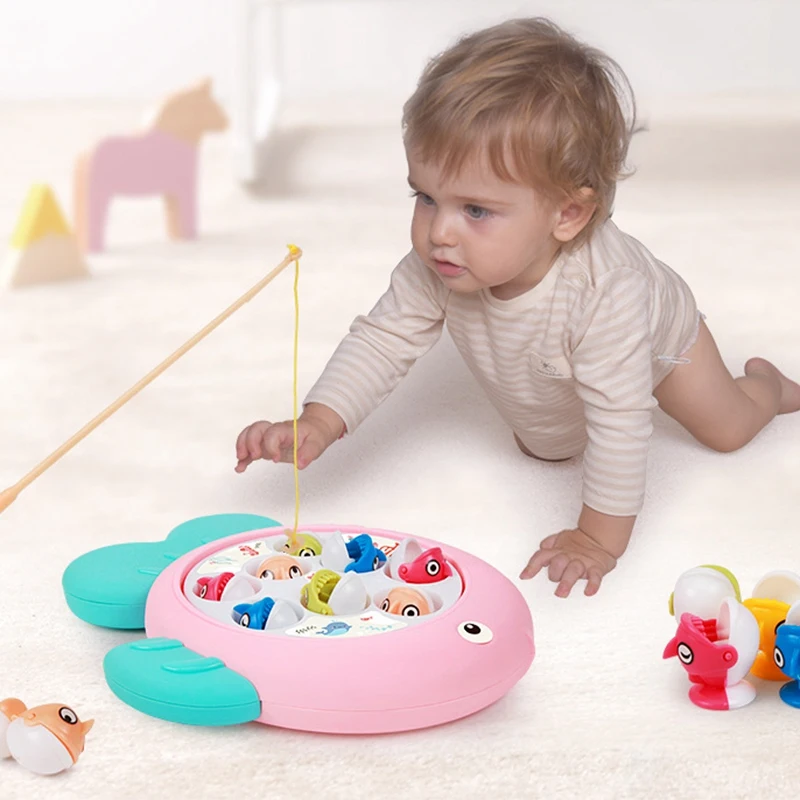 Горячая электрическая игрушка удочка вращающаяся Магнитная дисковая