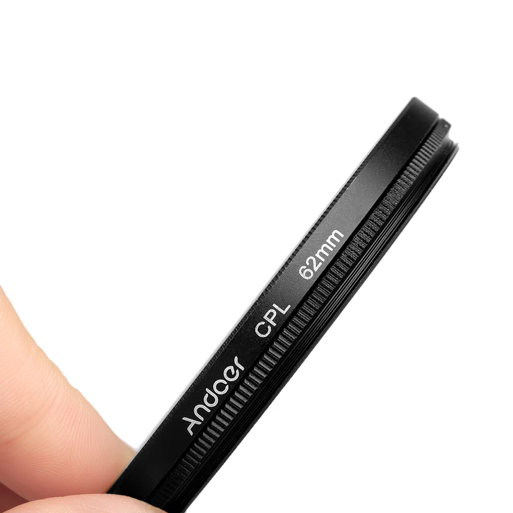 Комплект кругового фильтра Andoer 62 мм UV + CPL Close-Up 4 Star 8-Point круговой поляризационный