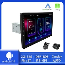 PEERCE 1 DIN IPS Touch Screen 9/10 Inch Adjustable car radio 1din Android 10 Car Stereo Radio Player 8 Core GPS Navigation