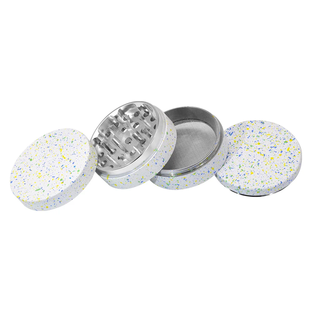 

Black/ white starry sky Gypsophila Style Aluminum Herb Grinder For Tobacco 63MM Metal Smoking Herb Grinders Miller Accessories