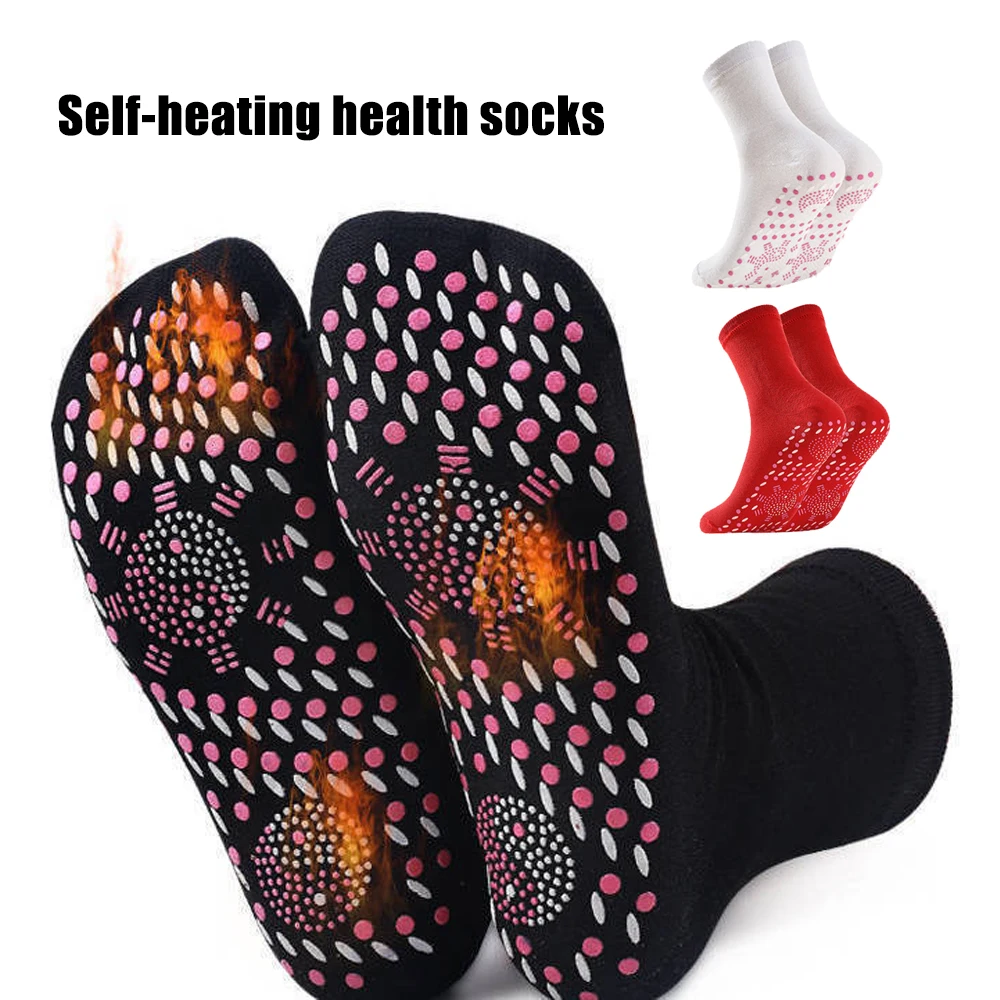

Winter Self-heating Socks Unisex Sports Warm Socks Foot Fever Massage Magnetic Therapy Health Socks Non-slip Dots Relieve Tired