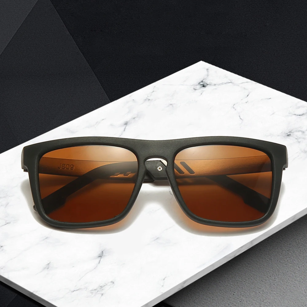 

Brand Design Polarized Sunglasses Men Driving Sun Glasses Vintage Square Coating Sunglass UV400 Shades Oculos de sol