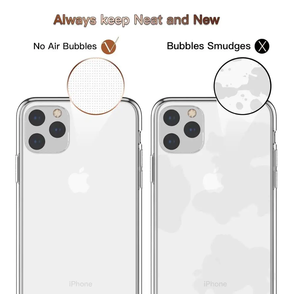 Силиконовый чехол для iPhone 11 Pro Max прозрачный ультратонкий ударопрочный