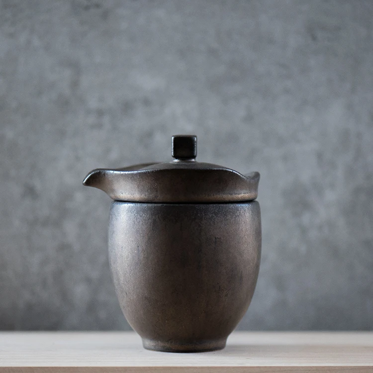 

Керамические чайники LUWU с 1 чашкой, бронзовые чайные наборы, портативный дорожный чайный набор, посуда для напитков