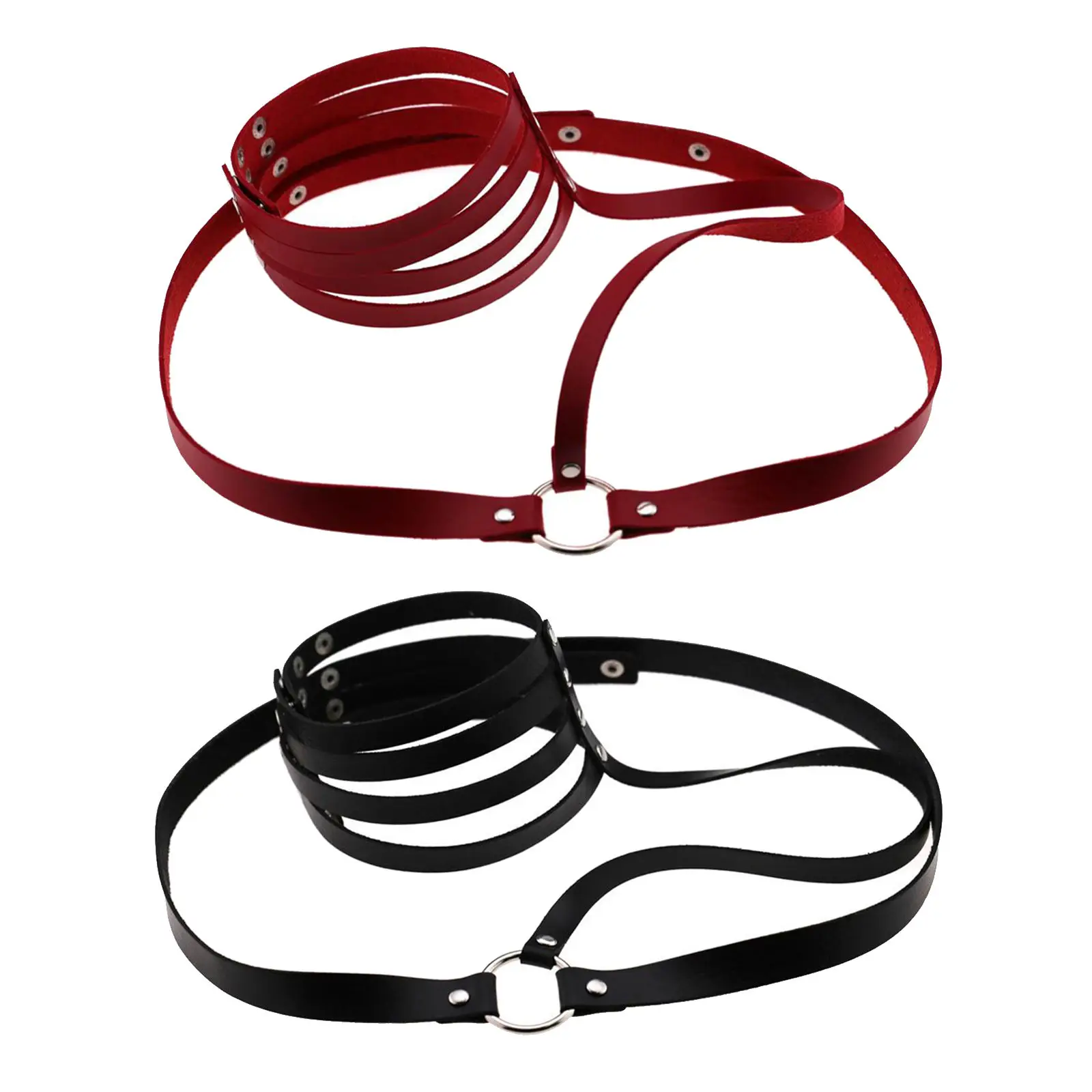 

Women Leather Body Suspender Braces Harness Waist Belt Dress Shirt Accessory