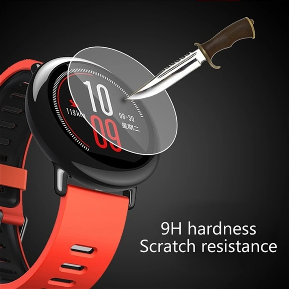 Защитное стекло изогнутое закаленное 2.5D для Huami Amazfit Pace Stratos Verge