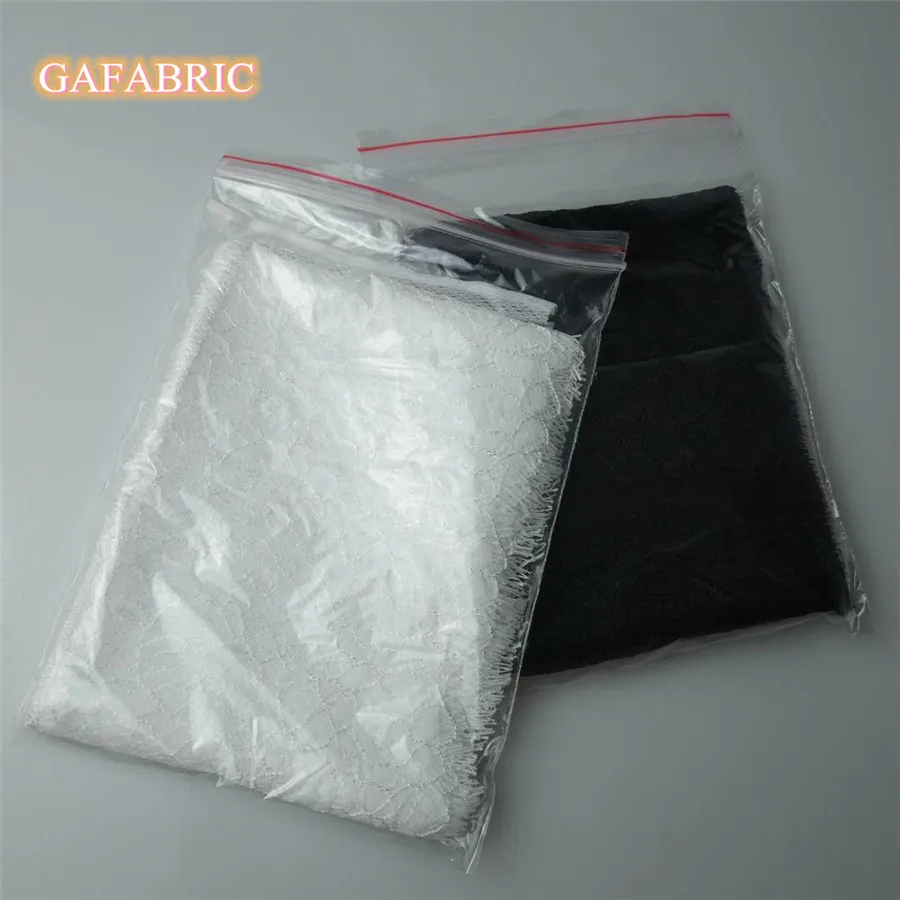 3 ярдов/шт. 10 см ширина черная/белая вуаль кружевная отделка вышитая лента для