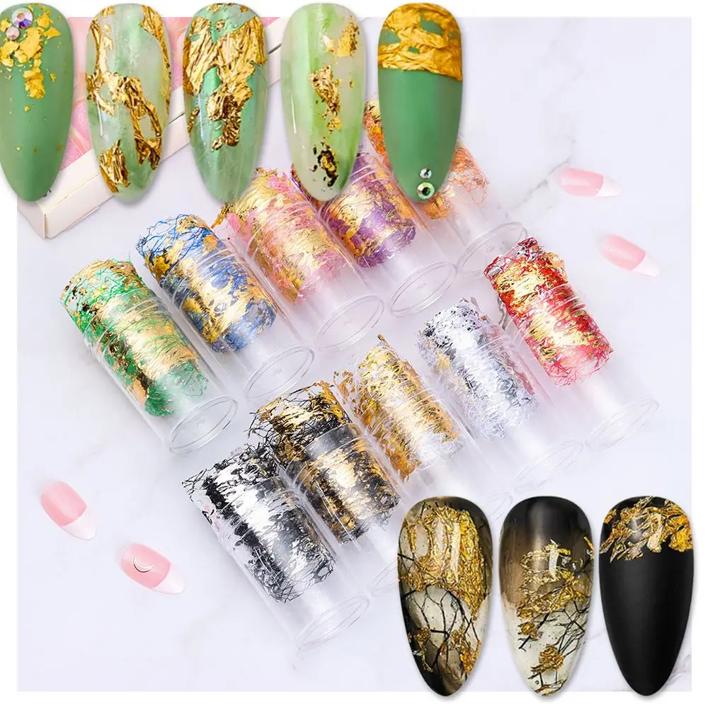 

1pc Retro Foil Art Decorations Polish Decals Holo Adhesive Silk Line Tape Nail Sticker 3D Mesh