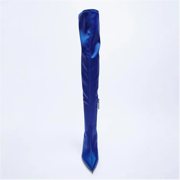 

Женские ботинки на высоком каблуке, пуанты, зимняя обувь, роскошные дизайнерские ботинки на молнии, женские на шпильке, с острым носком, мода...