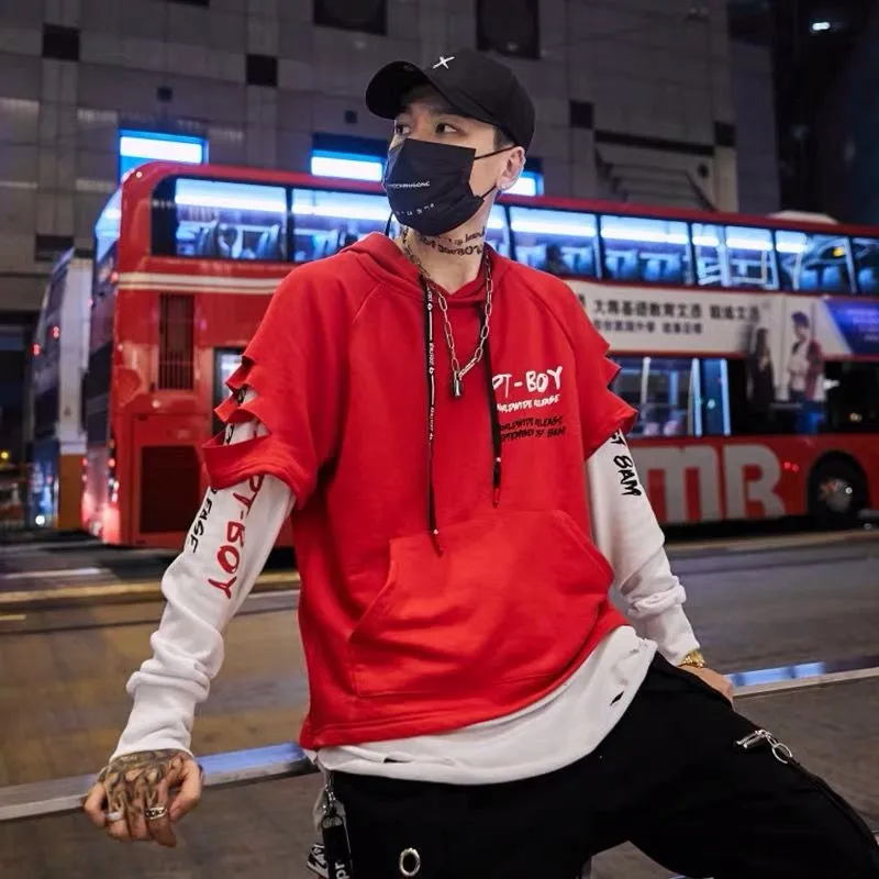 

Men's Hoodies Male Casual Sweatshirts Men Red Black White Color Sweatshirt Tops Hot 2020 Spring Autumn Fashion