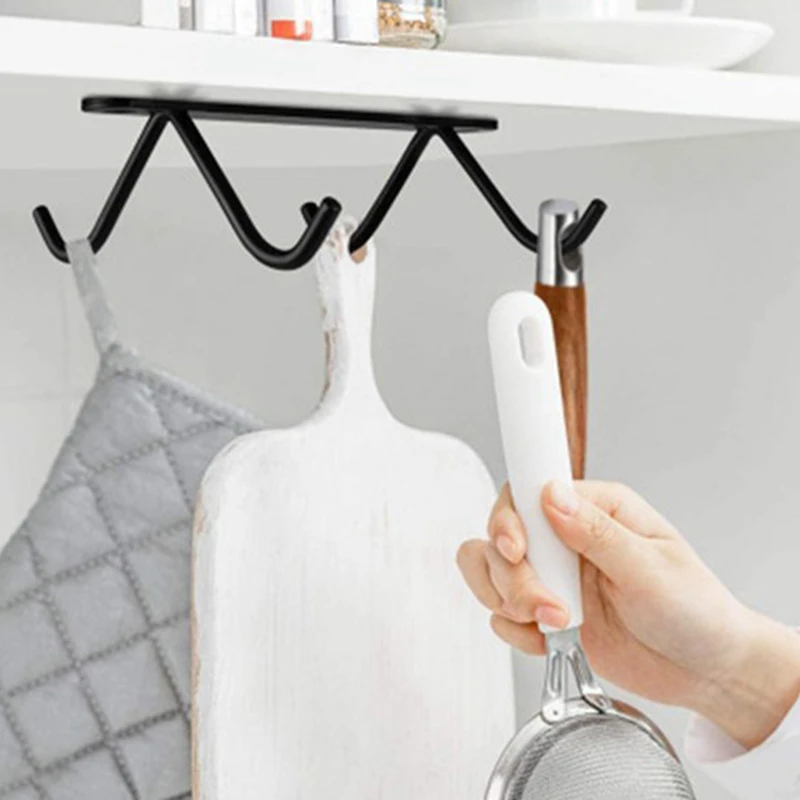 

Mug Holder, Set of 2 Coffee Mug Holder Under Cabinet, Metal Mug Rack Wtih 8 Hanging Hooks for Mugs, Coffee Cups