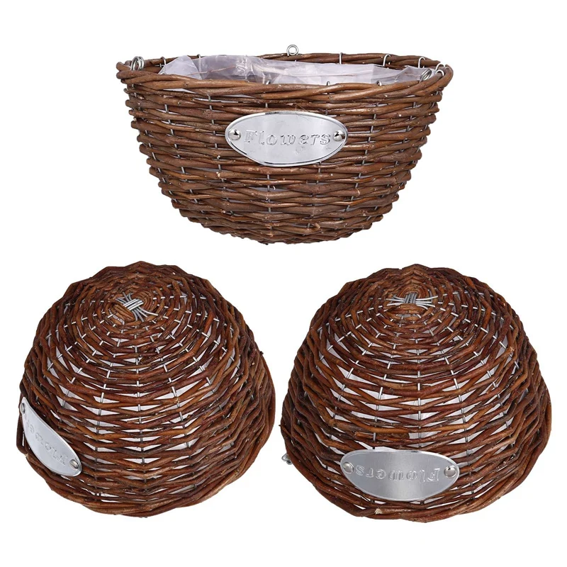 Ротанговая корзина для цветов ручной работы ротанг плантатор подвесная висящая