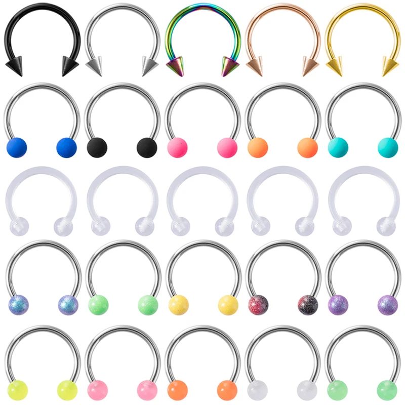 5 шт. нос кольцо акриловый шар для пирсинга перегородки носа пирсинг