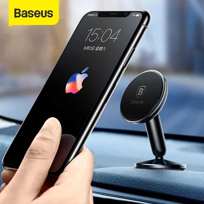 

Baseus Universal Car Holder For Mobile Phone Holder Stand in Car Mount Phone Holder For Car 360 Degree Magnetic Car Phone Holder