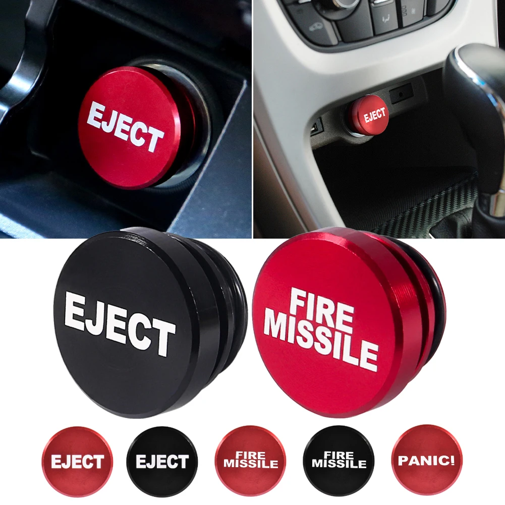 

Car Cigarette Outlet Cover Socket Plug Universal Eject Fire Missile Button 12V Car Cigarette Lighter Cover Auto Accessories