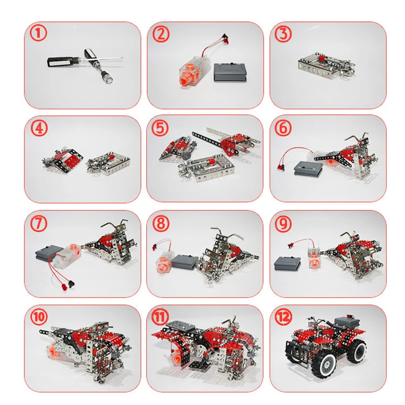 Ретро Мотоцикл Интеллектуальный Конструктор Детские Игрушки Набор 3D Модель Комплект Здания Обучающие Игрушки