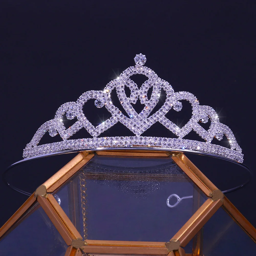 

Shiny Naked Diamond Bride Crown Wedding Dress Accessories Simple and Light Luxury Princess Crown Dress Accessories