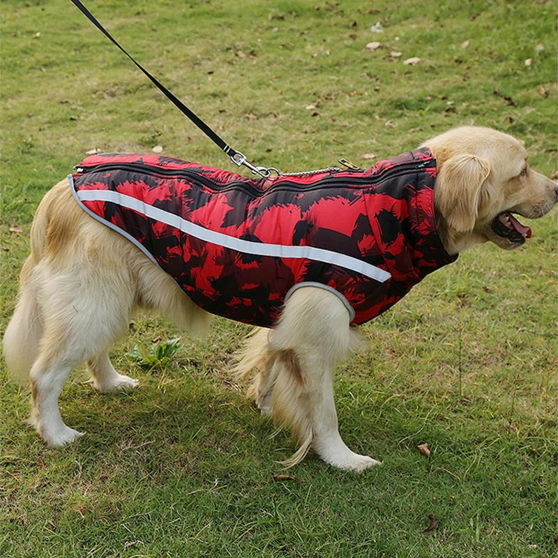 Граффити зимняя одежда для больших собак куртка щенков теплая хлопковая Одежда