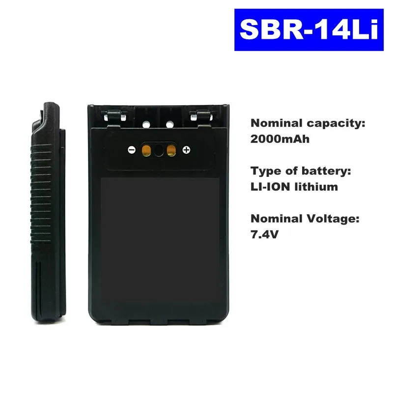 

7.4V 2000mAh LI-ION Radio Battery SBR-14LI For Yaesu Walkie Talkie VX-8R VX-8DR VX-8GR FT-1DR FT-2DR Two Way Radio