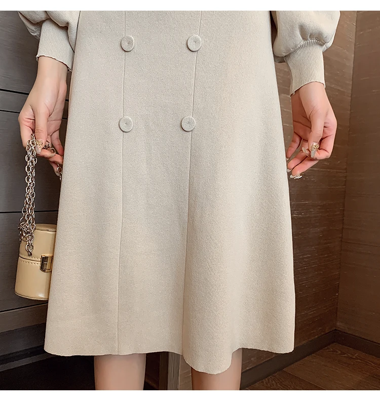 Женское трикотажное платье с V-образным вырезом и длинным рукавом тонкое