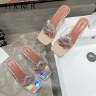 Сандалии женские на высоком прозрачном каблуке, пикантные туфли-лодочки без застежек с острым носком, модные удобные босоножки из ПВХ, лето 2021