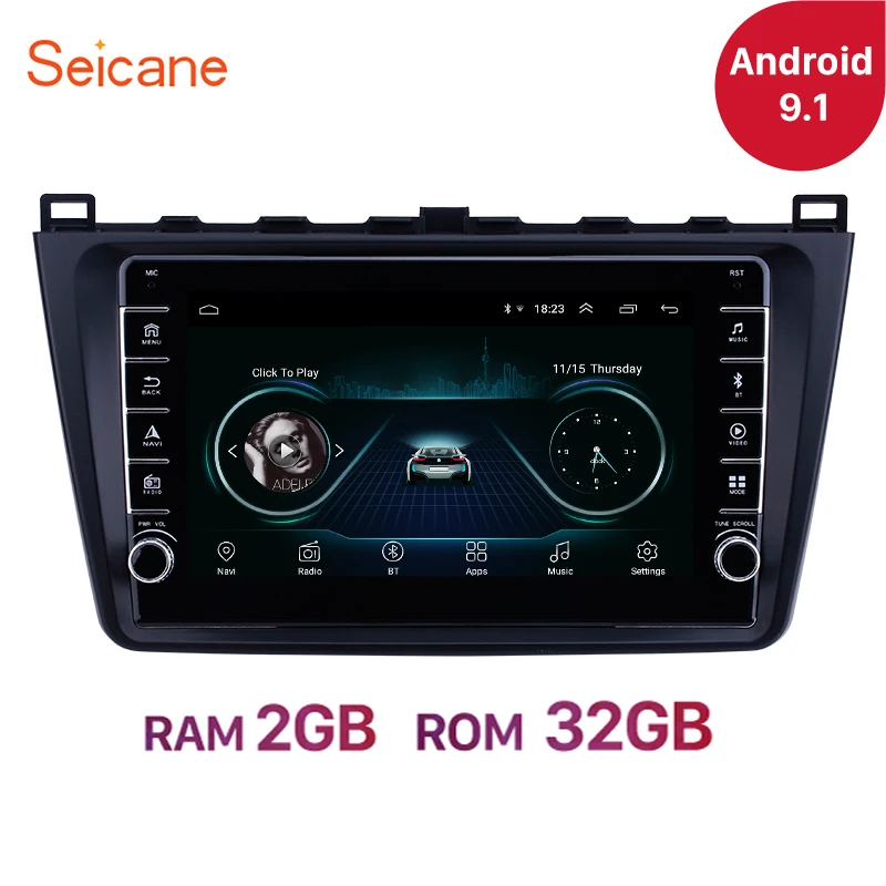 Seicane Автомобильный HD Android 9 1 авто радио gps стерео 2DIN 2 + 32GB для Mazda 6 Rui wing 2008 2009 2010 2011 2014