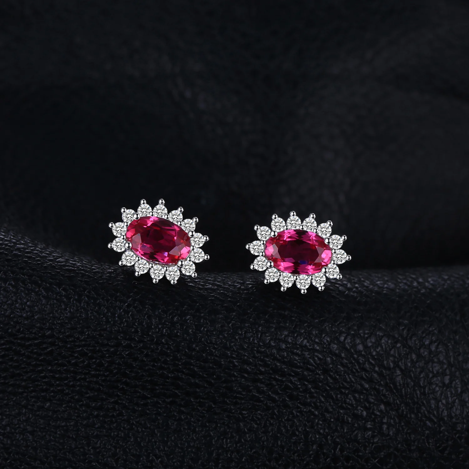 JewelryPalace Diana Created Ruby Stud Earrings 925 Sterling Silver For Women Gemstones Korean Earings Fashion Jewelry | Украшения и