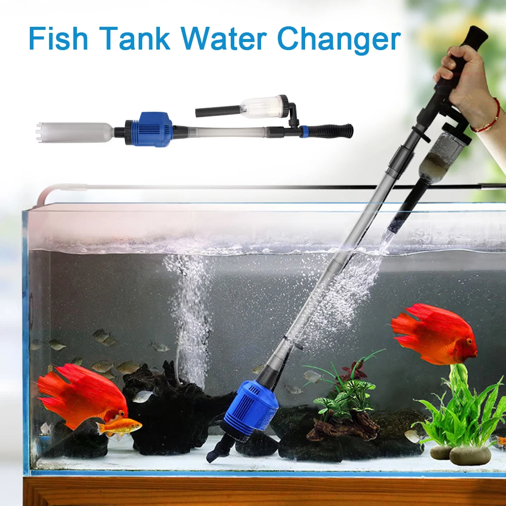 

Vacuum Gravel Water Changer Aquarium Siphon Operated Cleaner Electric Siphon Filter US Plug Fish Tank Sand Washer