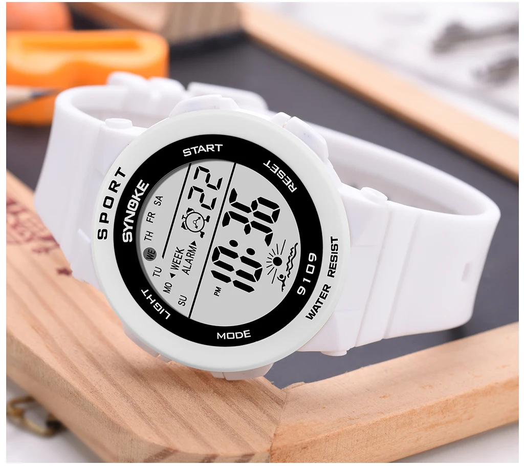 SYNOKE, цифровые часы для девочек, светодиодный, красочный светильник, jam tangan, будильник, повседневные спортивные наручные часы,, подарки для девочек
