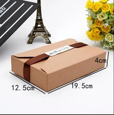 20 шт. коробка из крафт-бумаги Простой Конверт Рождественская для печенья