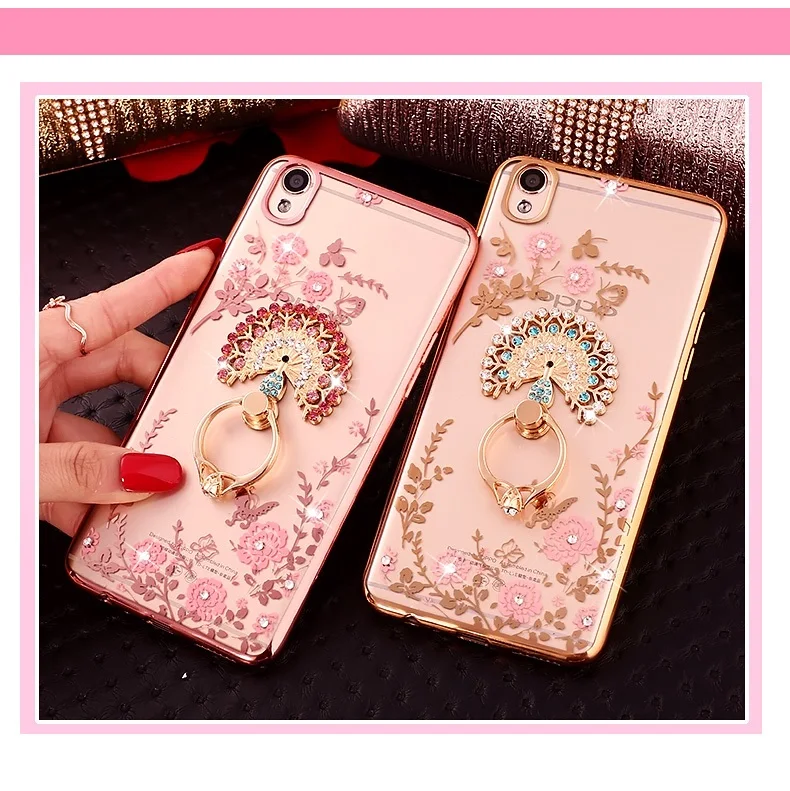 Bling Finger Ring Kitty павлин из алмазов Блестящий держатель чехол для телефона оболочка