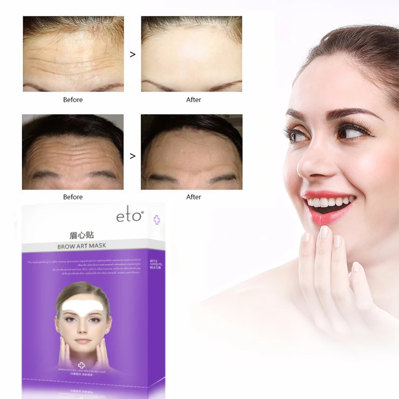 

10pcs/30pcs Forehead Line Frown Lines Removal Anti-wrinkle Stickers Patch Moisturizing Repairing Anti-aging Forehead