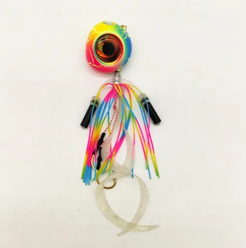 ODJ 5 цветов рыболовная приманка юбка со свинцовым резиновая большие глаза юбки