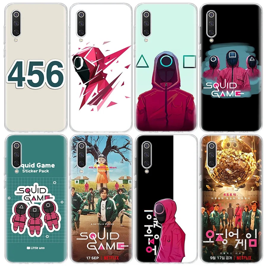 

Squid game Phone Case For Xiaomi Mi 11 Ultra 10 10T Pro 9 9T 8 Note 10 Lite 6X 5X X3 F1 F2 F3 CC9 A3 A2 A1 Coque Cover Capa