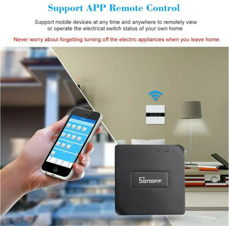 SONOFF RF мост шлюз WiFi беспроводной переключатель смарт пульт дистанционного